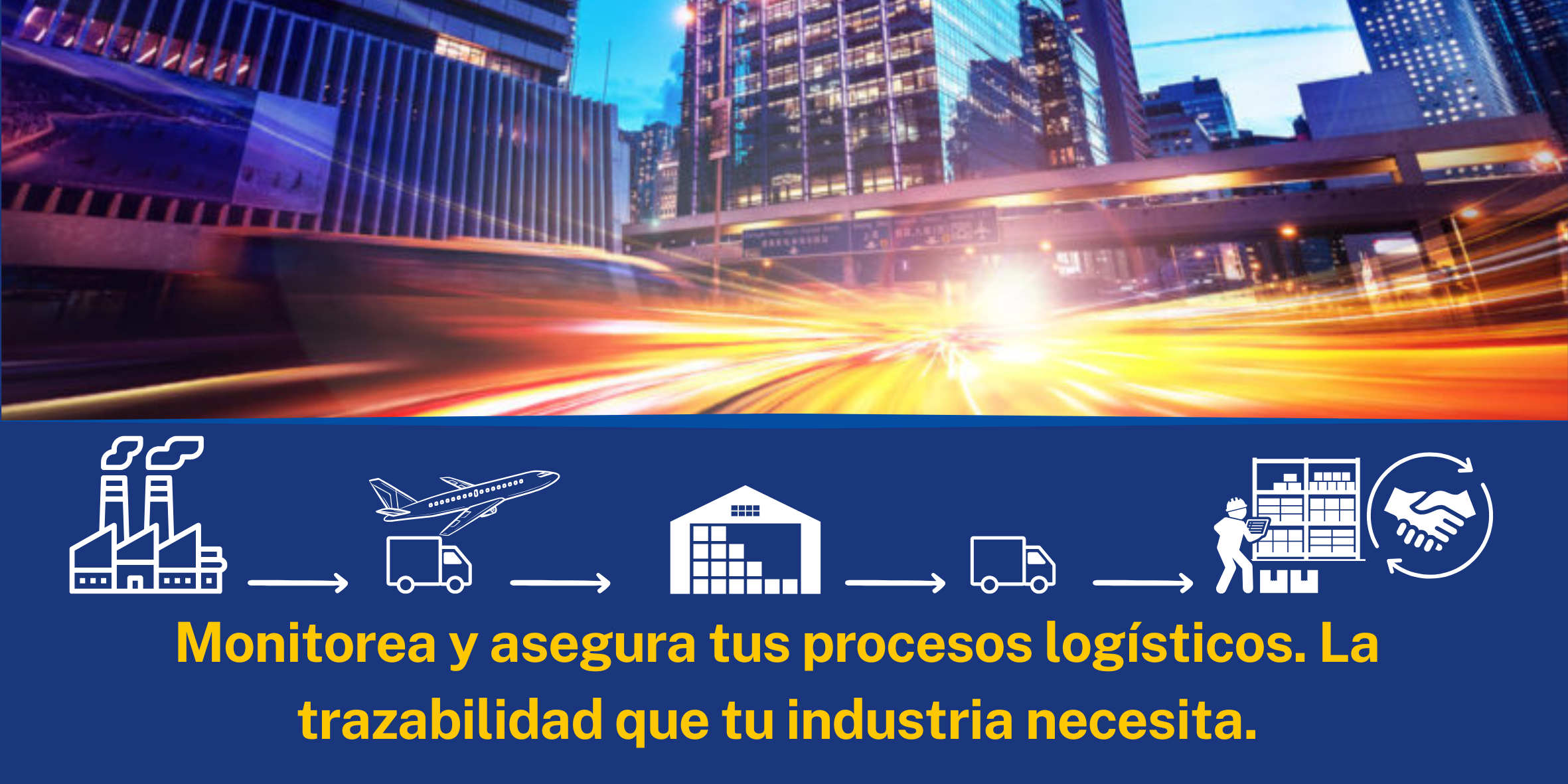 Construction Trade Show Banner in Light Blue Photo-centric Style